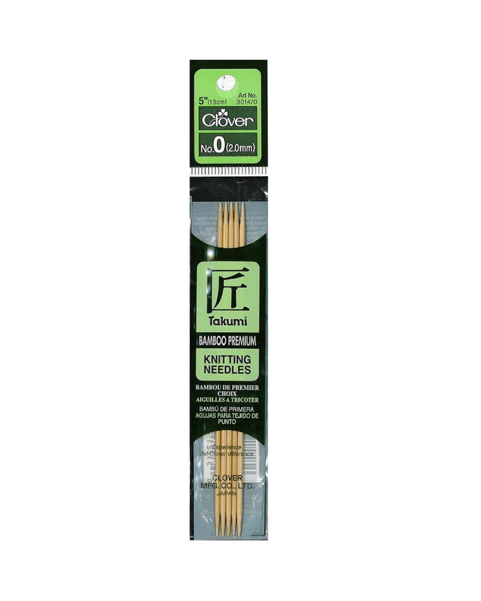 Takumi Bamboo Knit Needles 5" - Zipper and Thread