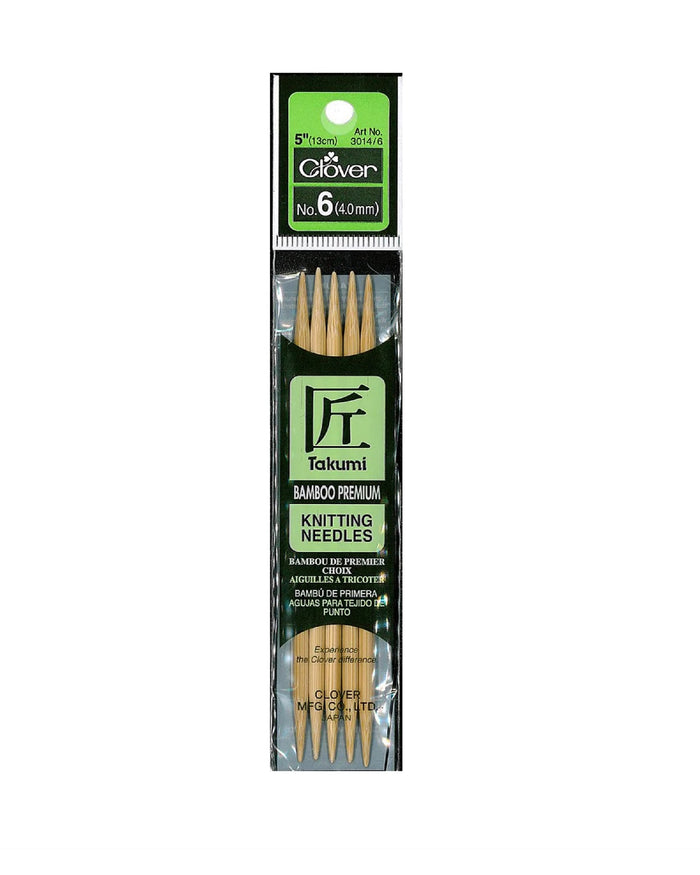 Takumi Bamboo Knit Needles 5" - Zipper and Thread