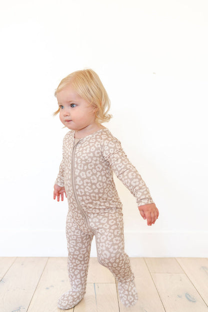 TAN CHEETAH | FOOTIE ONE PIECE