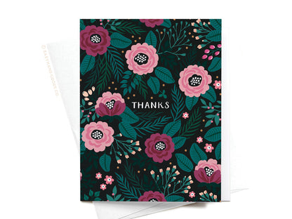 Thanks Floral Greeting Card - Onderkast Studio