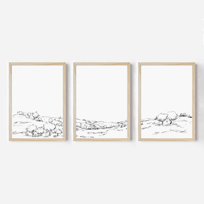 The Hillside Oak Trees - Set of 3 - Jetty Home