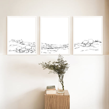 5"x7" / Art Print Set / White