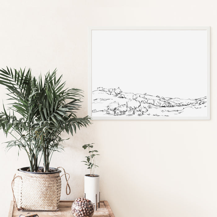 The Hillside Oak Trees Illustrations - Jetty Home