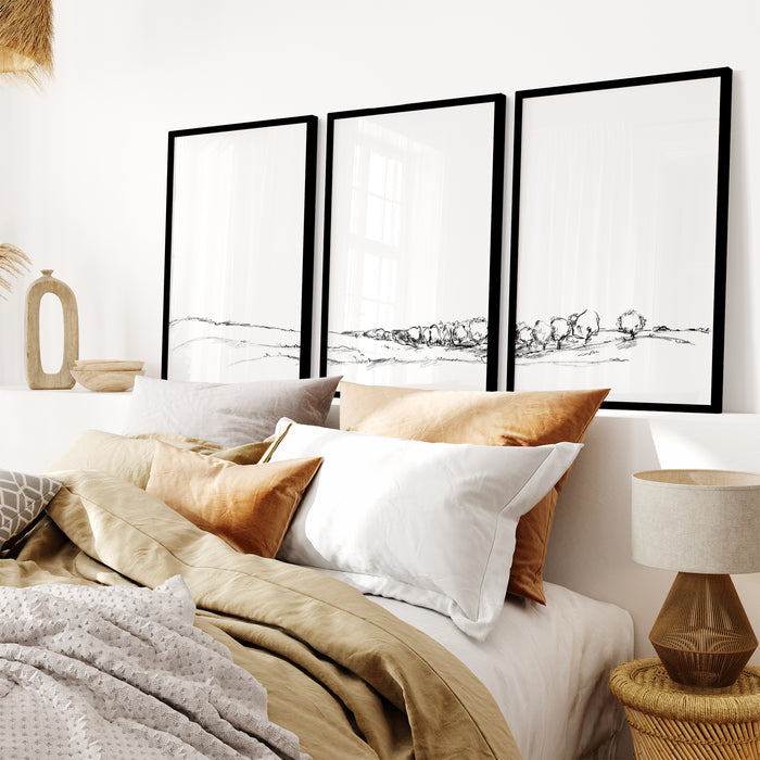 The Meadow Landscape - Set of 3 - Jetty Home