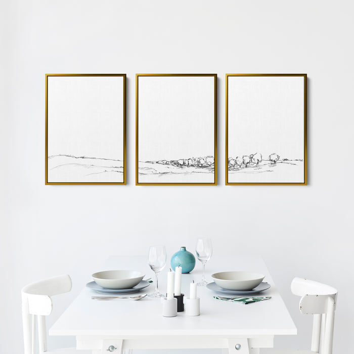 8"x10" / Canvas Set / Antique Gold