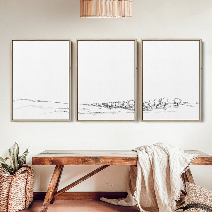 8"x10" / Canvas Set / Natural Wood