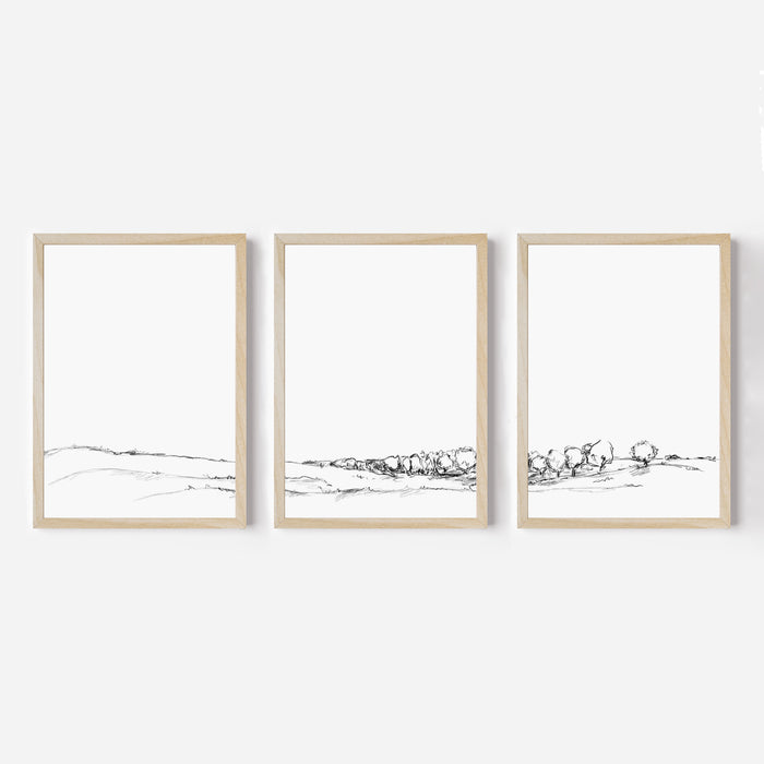 The Meadow Landscape - Set of 3 - Jetty Home