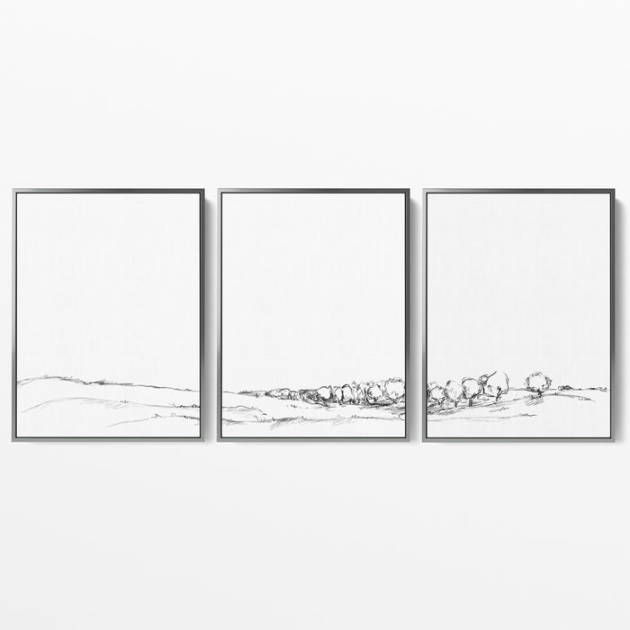 The Meadow Landscape - Set of 3 - Jetty Home