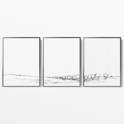The Meadow Landscape - Set of 3 - Jetty Home