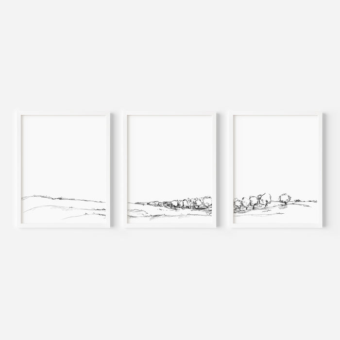 The Meadow Landscape - Set of 3 - Jetty Home