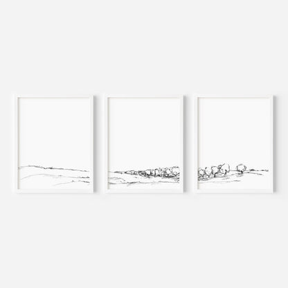 The Meadow Landscape - Set of 3 - Jetty Home