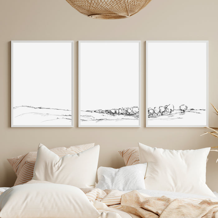 The Meadow Landscape - Set of 3 - Jetty Home