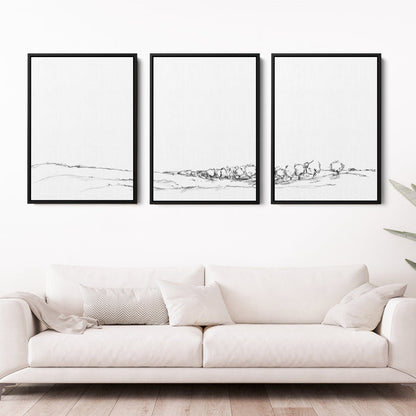 The Meadow Landscape - Set of 3 - Jetty Home