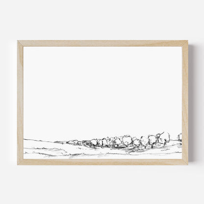 The Meadow Landscape Illustration - Jetty Home