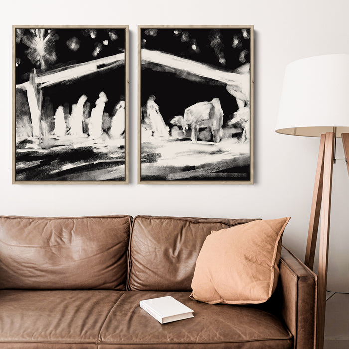 8"x10" / Canvas Set / Natural Wood