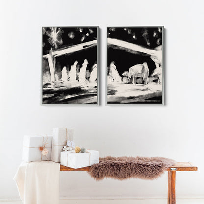 The Nativity - Set of 2  - Art Prints or Canvases - Jetty Home