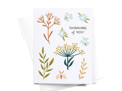 Thinking of You Soft Florals Greeting Card - Onderkast Studio