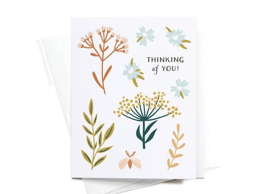 Thinking of You Soft Florals Greeting Card - Onderkast Studio