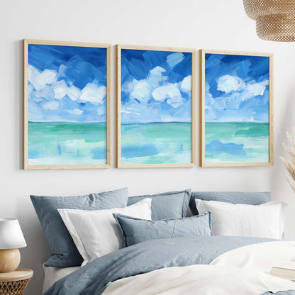 Tropical Caribbean Seascape - Set of 3 - Jetty Home