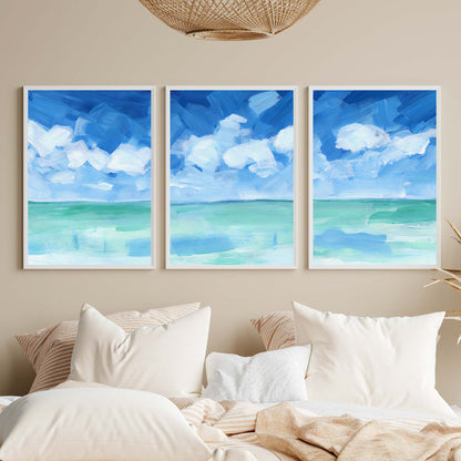 Tropical Caribbean Seascape - Set of 3 - Jetty Home