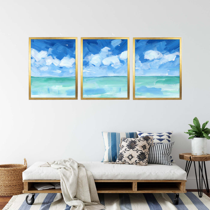 Tropical Caribbean Seascape - Set of 3 - Jetty Home