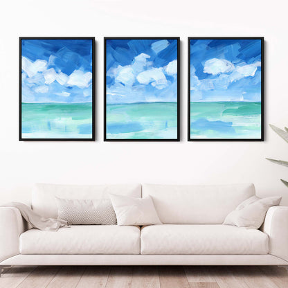 Tropical Caribbean Seascape - Set of 3 - Jetty Home
