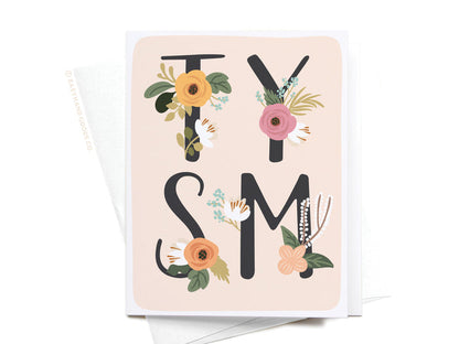 TYSM Floral Greeting Card