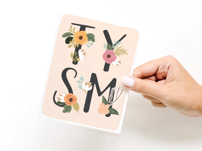 TYSM Floral Greeting Card