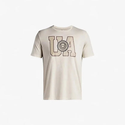 Under Armour Mens College Crest Short Sleeve Tee Beige 279 | Under Armour