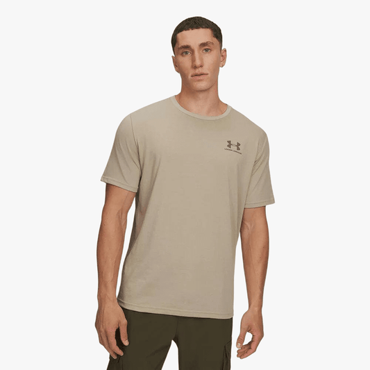 Under Armour Mens Sportstyle Left Chest Short Sleeve Tee 302 Khaki | Under Armour