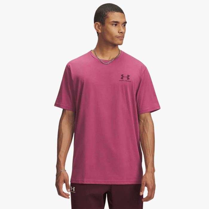 Under Armour Mens Sportstyle Left Chest Short Sleeve Tee 659 Pink | Under Armour