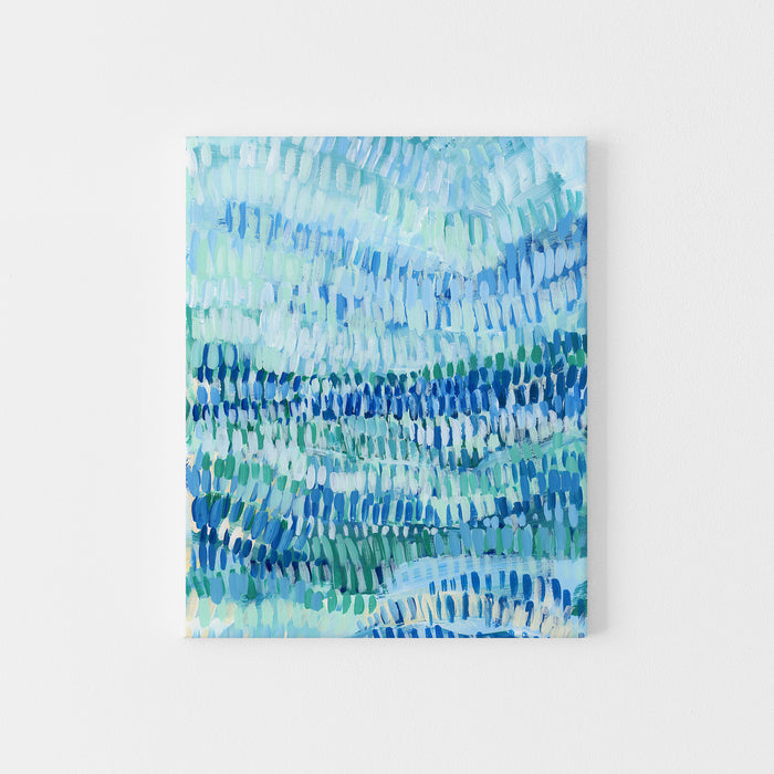 Under the Ocean Blue and Turquoise Painting Wall Art Print or Canvas - Jetty Home