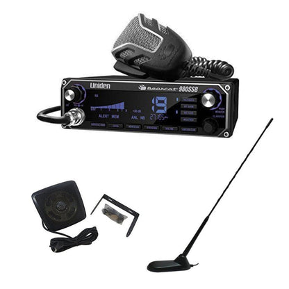 Uniden BC - 980 AM/SSB Bearcat Single Sideband CB Radio, Virginia CB Antenna, 3 inch External Speaker Combo - CB Radio Supply