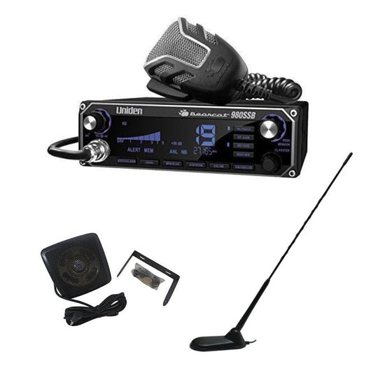 Uniden BC - 980 AM/SSB Bearcat Single Sideband CB Radio, Virginia CB Antenna, 3 inch External Speaker Combo - CB Radio Supply