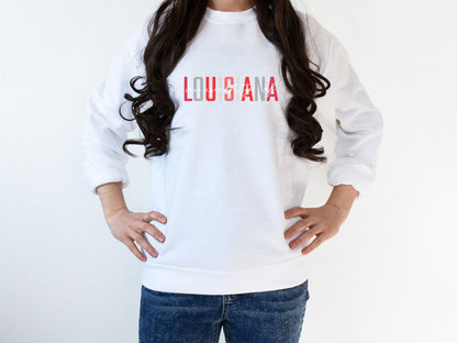 NolaCajun University of Louisiana Sweatshirt Back View Geaux Cajuns Lafayette Louisiana