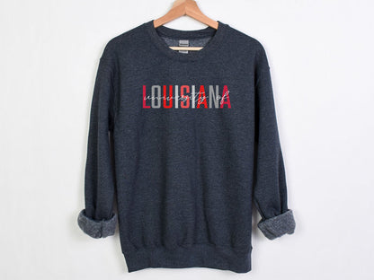 NolaCajun University of Louisiana Sweatshirt Side View Lafayette Louisiana Cajun Pride