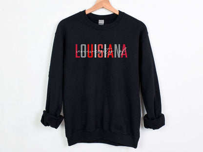 NolaCajun University of Louisiana Sweatshirt Logo View Louisiana College Gift Cajuns