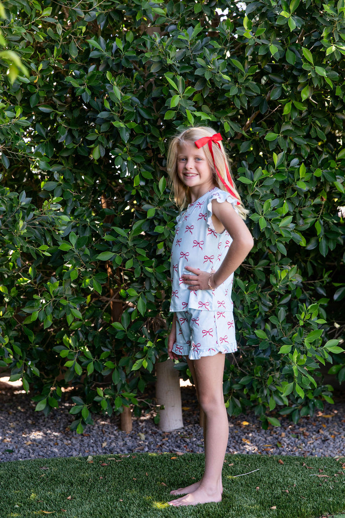 USA BOWS | RUFFLE SHORT SET