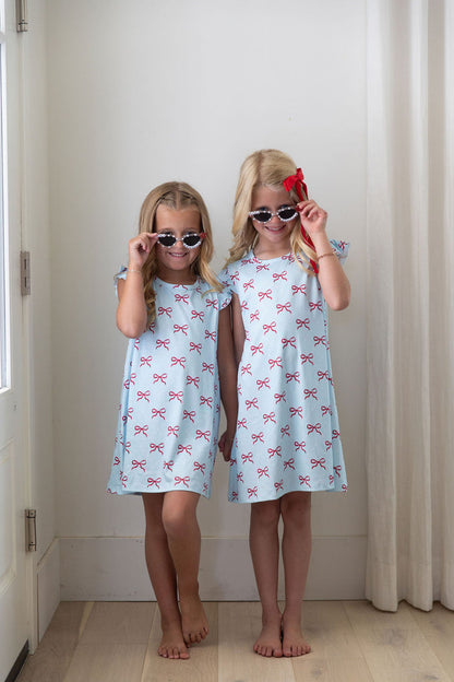 USA BOWS | RUFFLE SLEEVE DRESS