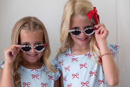 USA BOWS | RUFFLE SLEEVE DRESS