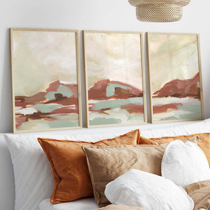 Warm Desert Sedona Landscape - Set of 3 - Jetty Home