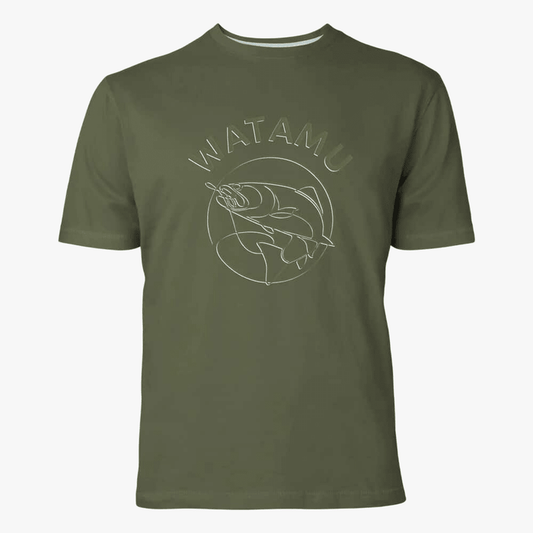 Watamu Mens Hooked Short Sleeve Tee Olive | Watamu