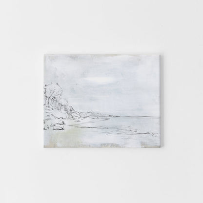 Waterfront Coastline Beach Sketch Wall Art Print or Canvas - Jetty Home