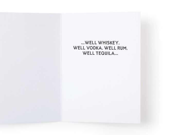 Well Wishes for Your Birthday Bar Shelves Greeting Card