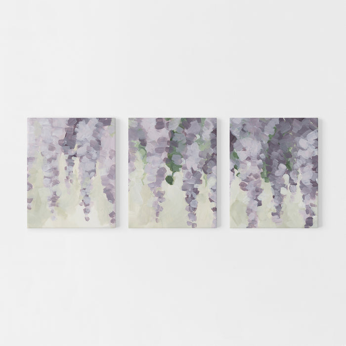 Wisteria Glow - Set of 3  - Art Prints or Canvases - Jetty Home