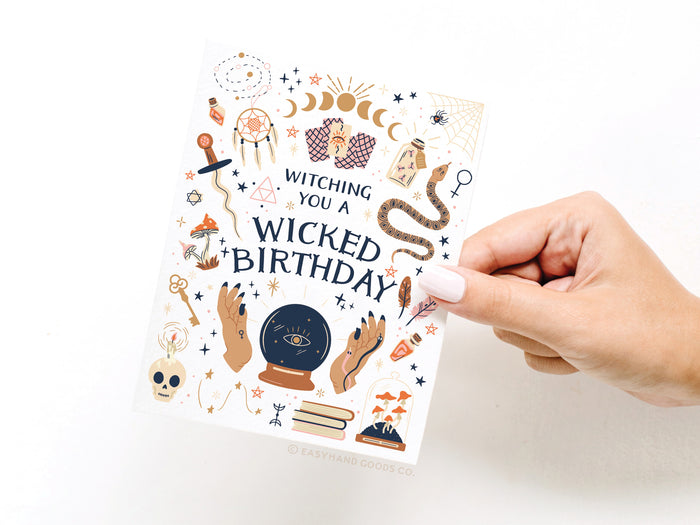 Witching You a Wicked Birthday Greeting Card
