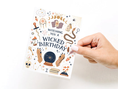 Witching You a Wicked Birthday Greeting Card