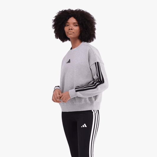 Adidas Womens 3S Fl Sweater Grey | Adidas