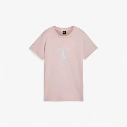 Puma Womens Ferrari Sportswear Tonal Shield Short Sleeve Tee Pale Mauve | Puma