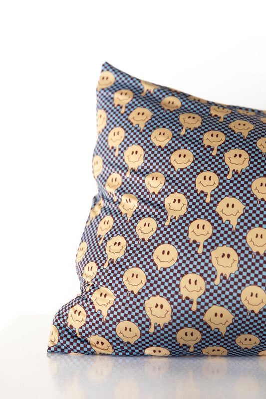 YELLOW TRIPPY CHECKER | PILLOW CASE